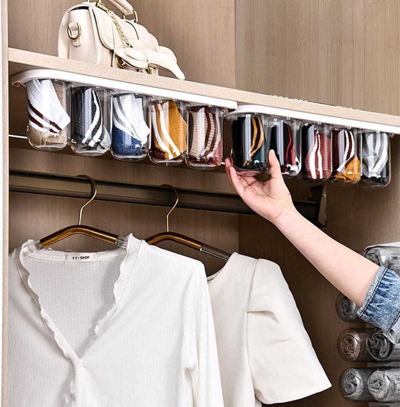 Klever Kitchen kleverkitchen 15pc WallMounted Underwear Storage Box Stylish Organizer SpaceSaving  - Image 3