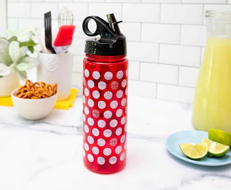 Disney Silver Buffalo Disney's Minnie Mouse Polka Dots Tritan Water Bottle  20 Ounces  1 Count (Pack of 1) - Image 5