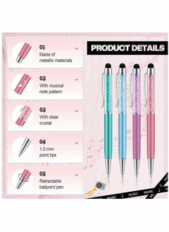 Y&D Ballpoint Pens, Advertising Pen, Rhinestone Capacitive Touch Screen for Office Pen Crystal Stylus Colleague Co-worker, 12 Pieces  - Image 4
