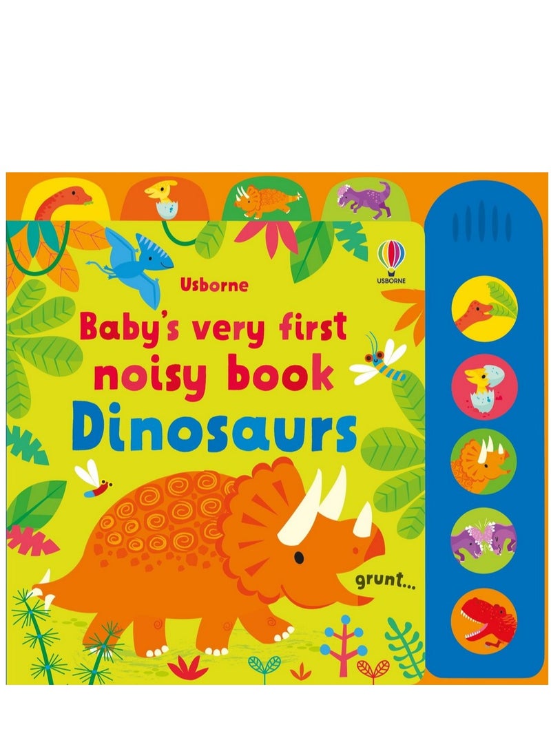 Usborne كتاب أوزبورن الأول المليء بالأصوات للأطفال: الديناصورات - كتاب صوتي تفاعلي للأطفال، أصوات ديناصورات ممتعة، عناصر للمس والشعور، التعلم المبكر - Image 1