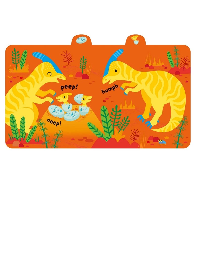 Usborne كتاب أوزبورن الأول المليء بالأصوات للأطفال: الديناصورات - كتاب صوتي تفاعلي للأطفال، أصوات ديناصورات ممتعة، عناصر للمس والشعور، التعلم المبكر - Image 2