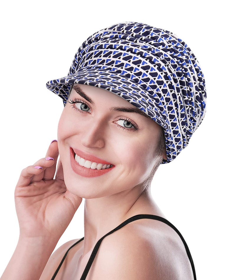Winitas Chemo Headwear for Cancer Patients Women Viscose Hair Loss Gifts Dark Blue - Image 1