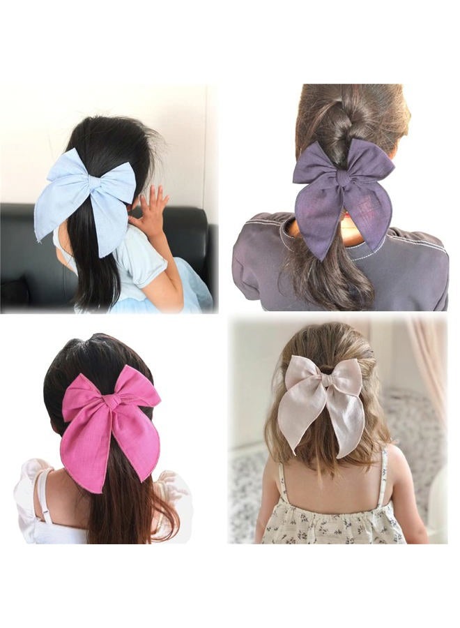 Sugarmelon Pack of 24 Large Linen Hair Clips for Girls Women - 24 PCS Hair Accessories for All Ages (Linen, One Size Fits All, Handmade, Various Occasions, Hair Clip, Hair Securing, Decorative) - Image 3