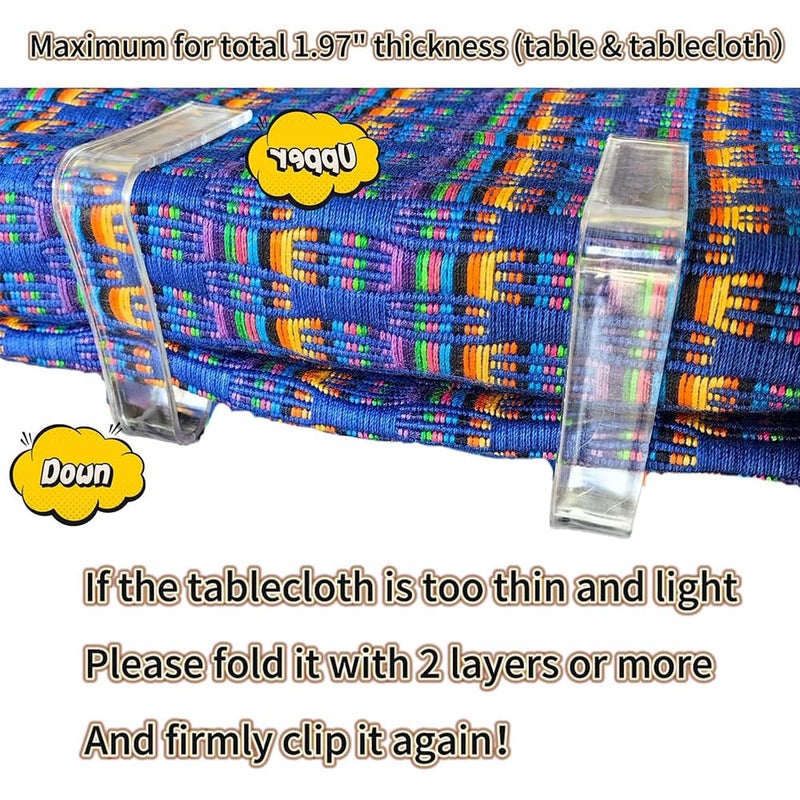 Windproof Table Clips 24 Pcs Clear Plastic - Secure Grip Table Cover Holders for Outdoor Picnic Indoor Party Events - Image 5