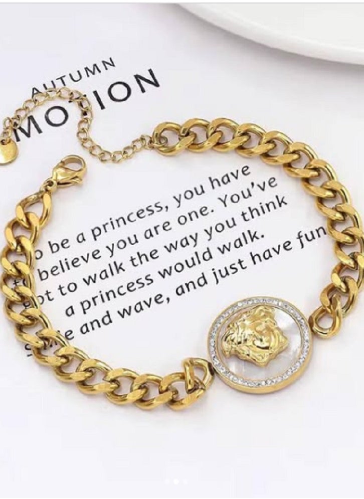 Ward Women's Bracelet Stainless Steel Bracelet Luxurious with Distinctive Stones, Water-Resistant  - Image 2