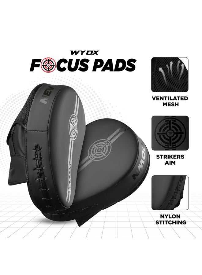 WYOX Boxing Pads Curved Focus Mitts ǀ 2PCS Punching Mitts ǀ Boxing Gloves Training Focus Pads Kickboxing Muay Thai MMA Martial Art ǀ Punch Mitts for Kids, Men & Women - Image 4