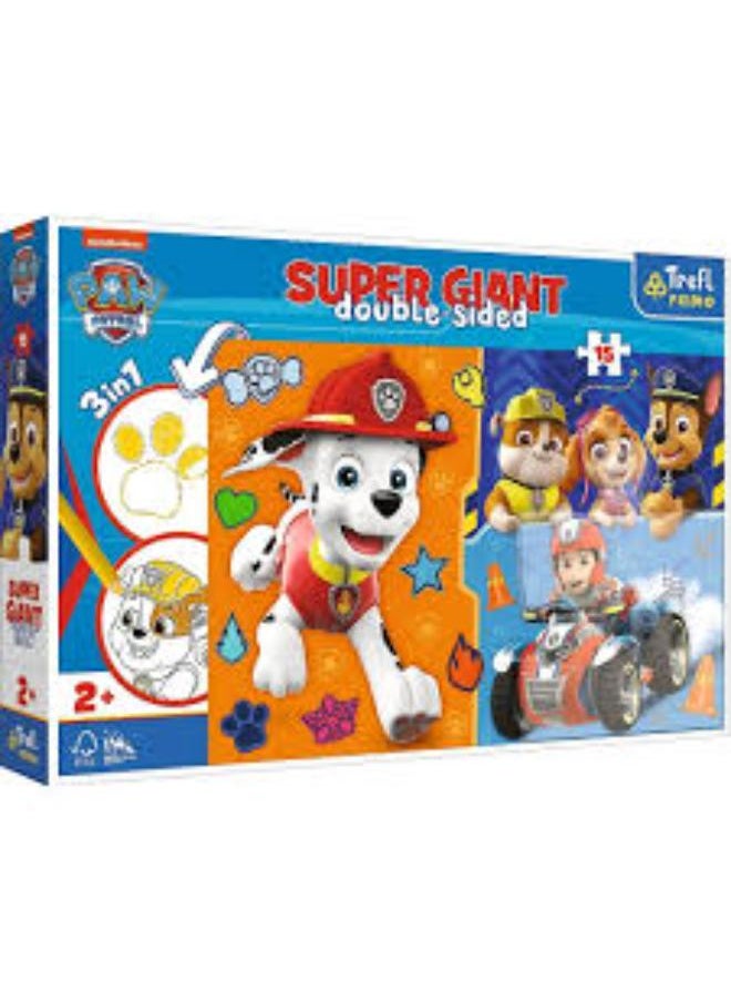 Trefl Trefl Puzzles - "15 GIANT" - Meet The Paw Patrol / Viacom PAW Patrol FSC Mix 70% 