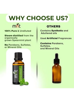ام ان تي زيت النعناع العطري MNT، زيت نقي 100%، طبيعي وغير مخفف، مناسب للشعر والبشرة والجسم والعلاج بالروائح (15 مل)  - Image 4
