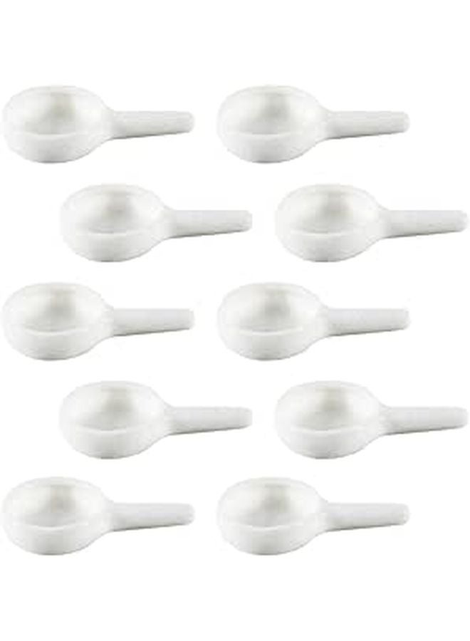 White Ceramic Tealight Candle Spoon Holder Set Of 10 Heat Resistant Wax Melting Tray For Home Decor - Image 1