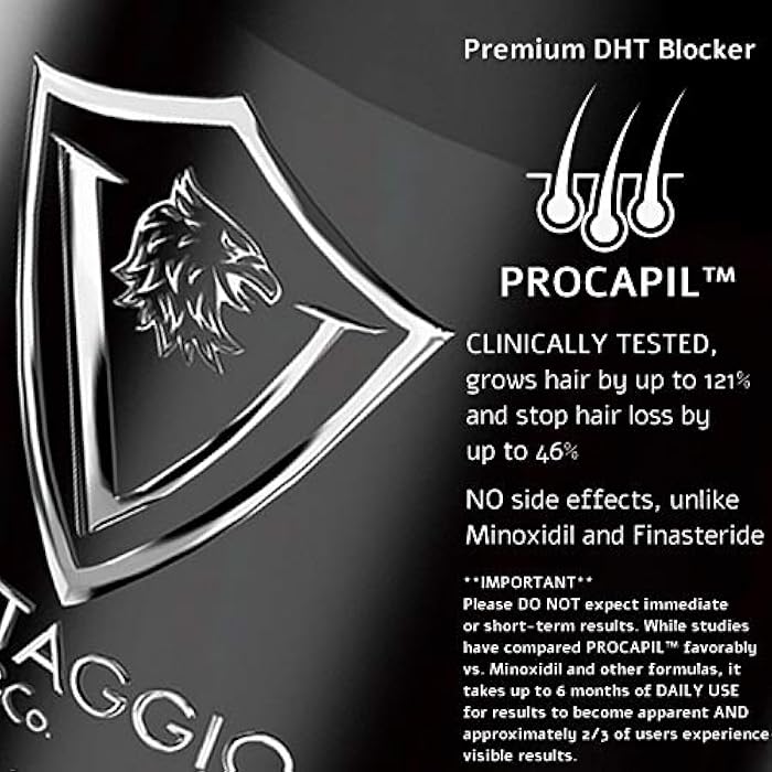 Hair Loss Conditioner for Men – Boosts Hair Growth and Thickening – DHT Blocker Fights Thinning and Alopecia – PROCAPIL Premium Formula with Castor Oil, Shea Butter, Argan Oil, Aloe Vera – 13.5 oz… - Image 5