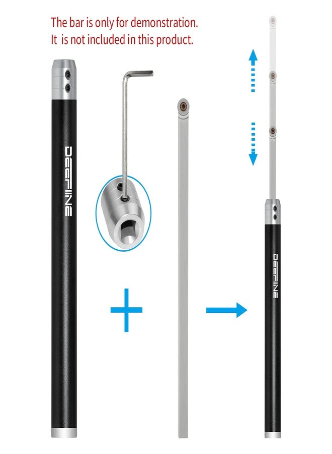 DEEFIINE 2PCS Carbide Wood Lathe Truning Tools Grip Handle, Accept 10mm Square Turning Tool bar (Black and red) - Image 5