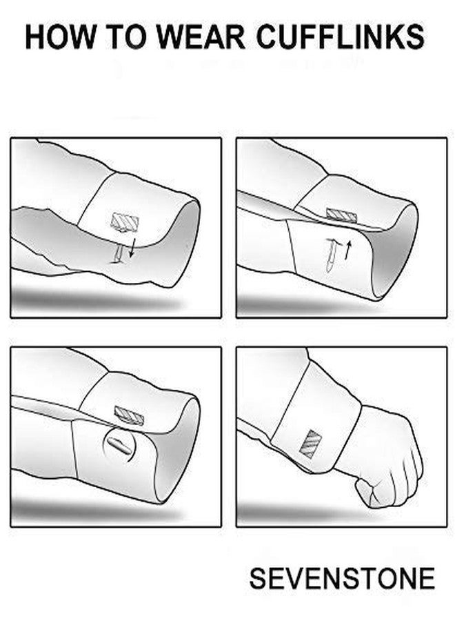 SEVENSTONE Cufflinks Tie Clip Ties Necktie Business Clips Wedding Button Shirt Personalized Bar Gift Set - Image 5