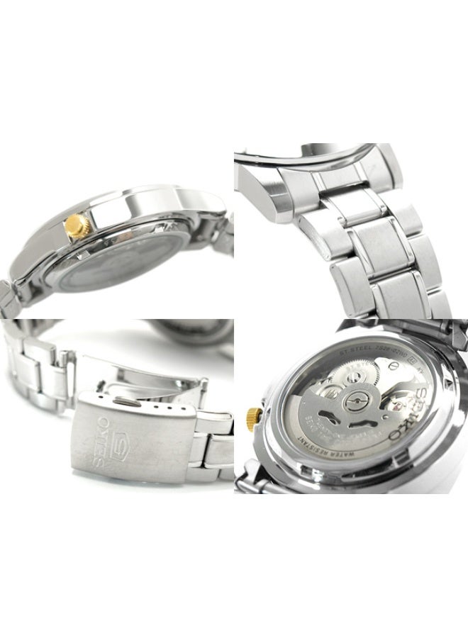 Seiko 5 Automatic Men's Watch, Black Dial, Stainless Steel Bracelet SNKK17K1 - Image 4