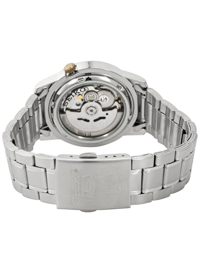 Seiko 5 Automatic Men's Watch, Black Dial, Stainless Steel Bracelet SNKK17K1 - Image 3