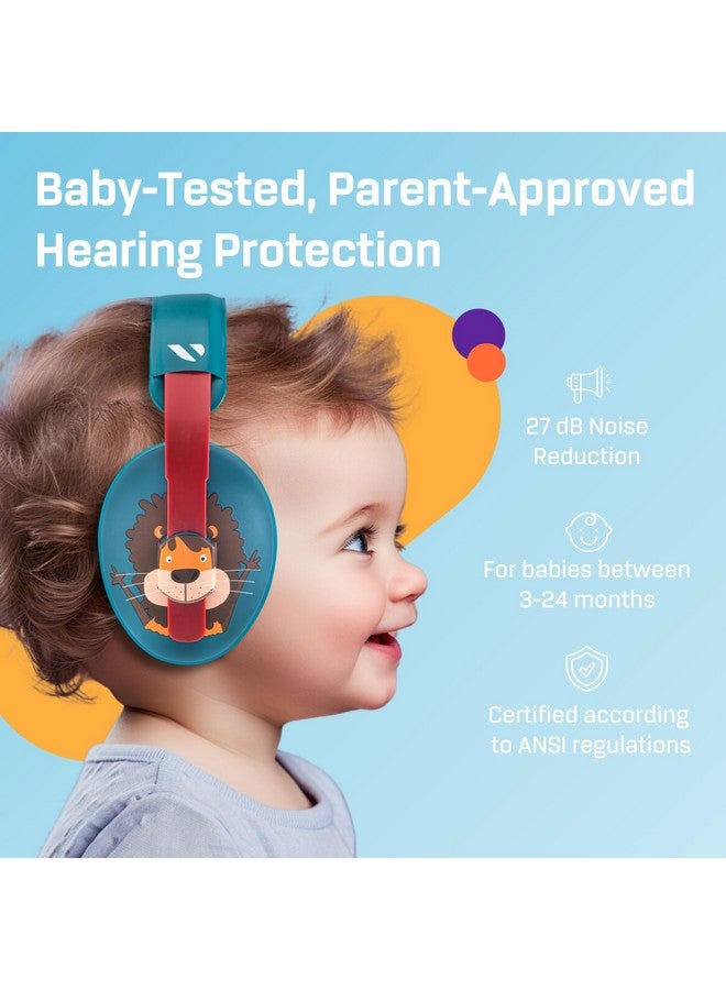 Vanderfields Baby Ear Protection Noise Cancelling Headphones for Babies, Toddlers, Infants 3 months to 2 years,Friendly Lion - Image 2