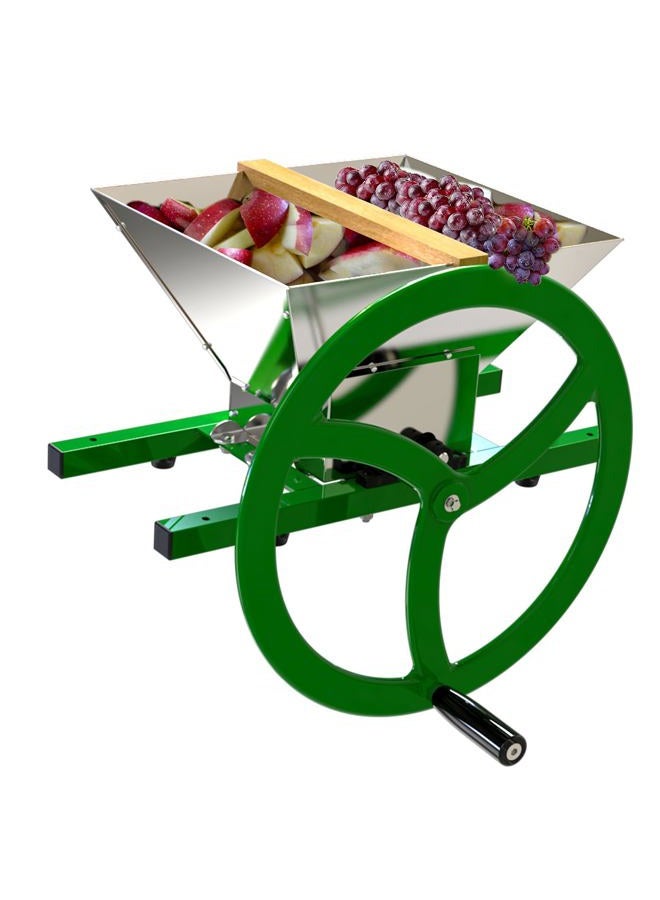EJWOX Fruit and Apple Crusher - Stainless Steel Manual Juicer Grinder, Fruit Scratter Pulper for Wine and Cider Pressing Green - Image 1