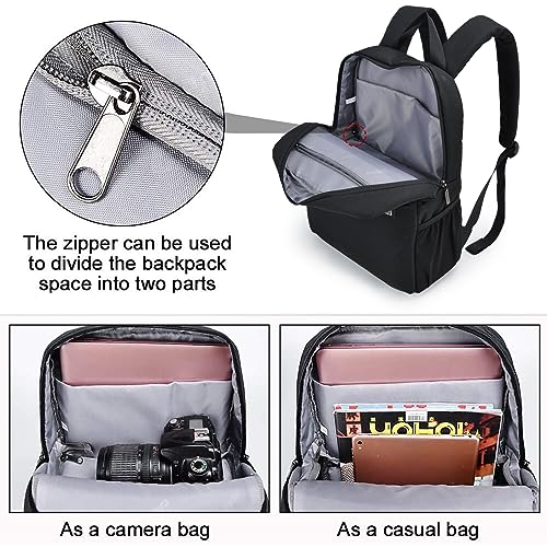 CADeN Camera Backpack Bag with 14" Laptop Compartment Waterproof, DSLR/SLR Mirrorless Camera Case for Travel Daily Photography, Compatible for Canon Sony Nikon Camera and Lens with Tripod Straps - Image 4