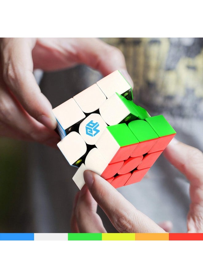 LotFancy - Gan 354 M V2, Gan Cube 3X3, Magnetic Speed Cube, Stickerless Magic Cube Puzzle Toy For Kids Toddlers Adults, Lite Version - Image 1