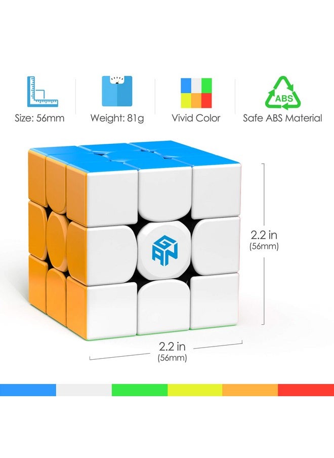 LotFancy - Gan 354 M V2, Gan Cube 3X3, Magnetic Speed Cube, Stickerless Magic Cube Puzzle Toy For Kids Toddlers Adults, Lite Version - Image 1