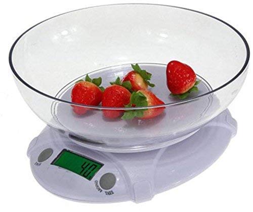 MOHAK Battery Operated Electronic Kitchen Scale with BOWL B09 7KG Display Units in Gm Oz lb Kg LED Display Digital Kitchen Scale With Bowl - Image 1