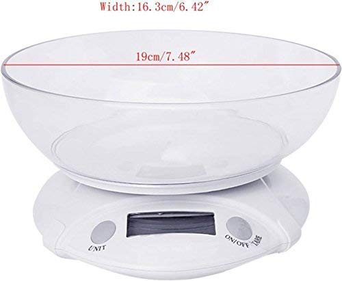 MOHAK Battery Operated Electronic Kitchen Scale with BOWL B09 7KG Display Units in Gm Oz lb Kg LED Display Digital Kitchen Scale With Bowl - Image 5