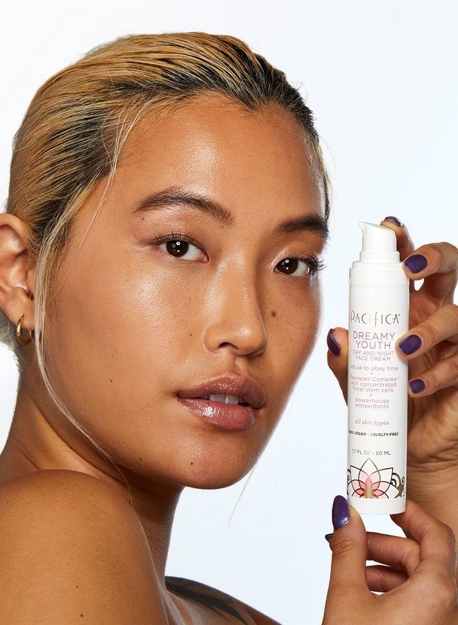 Pacifica Beauty, Dreamy Youth Day and Night Face Cream, Daily Hydrating Facial Moisturizer, For All Skin Types, Made with Peptides and Floral Stem Cells, 100% Vegan and Cruelty Free - Image 2
