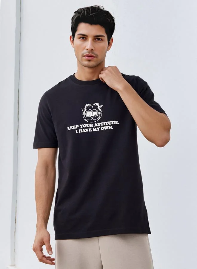 سبلاش فيڤ تيشيرت جارفيلد بطبعة وياقة دائرية وأكمام قصيرة