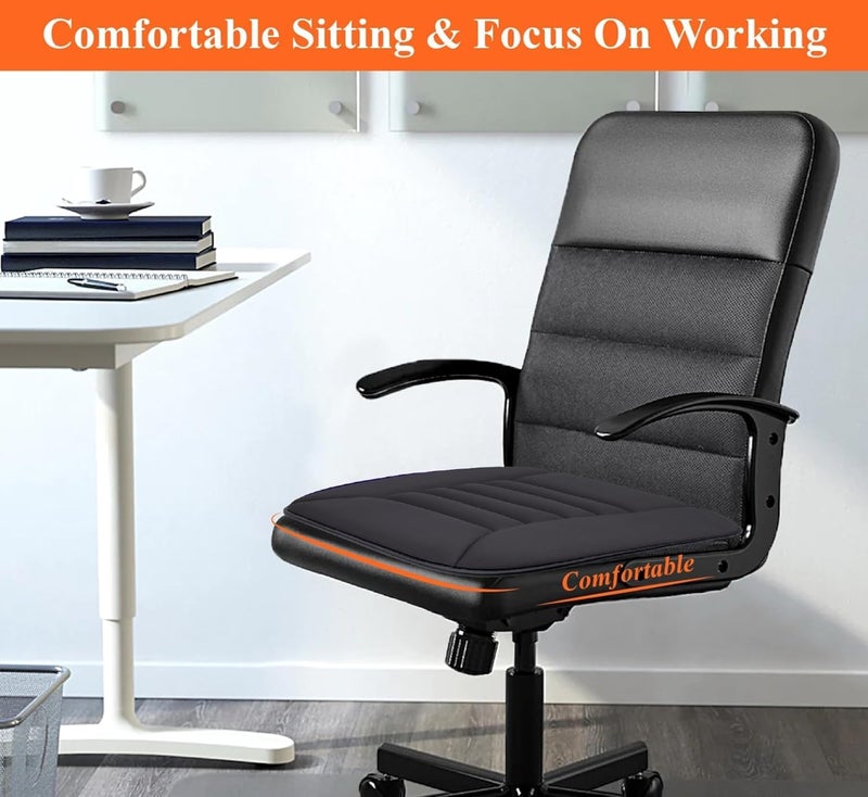 kingphenix Car Seat Cushion with 1.2inch Comfort Memory Foam, Seat Cushion for Car and Office Chair (Black) - Image 3