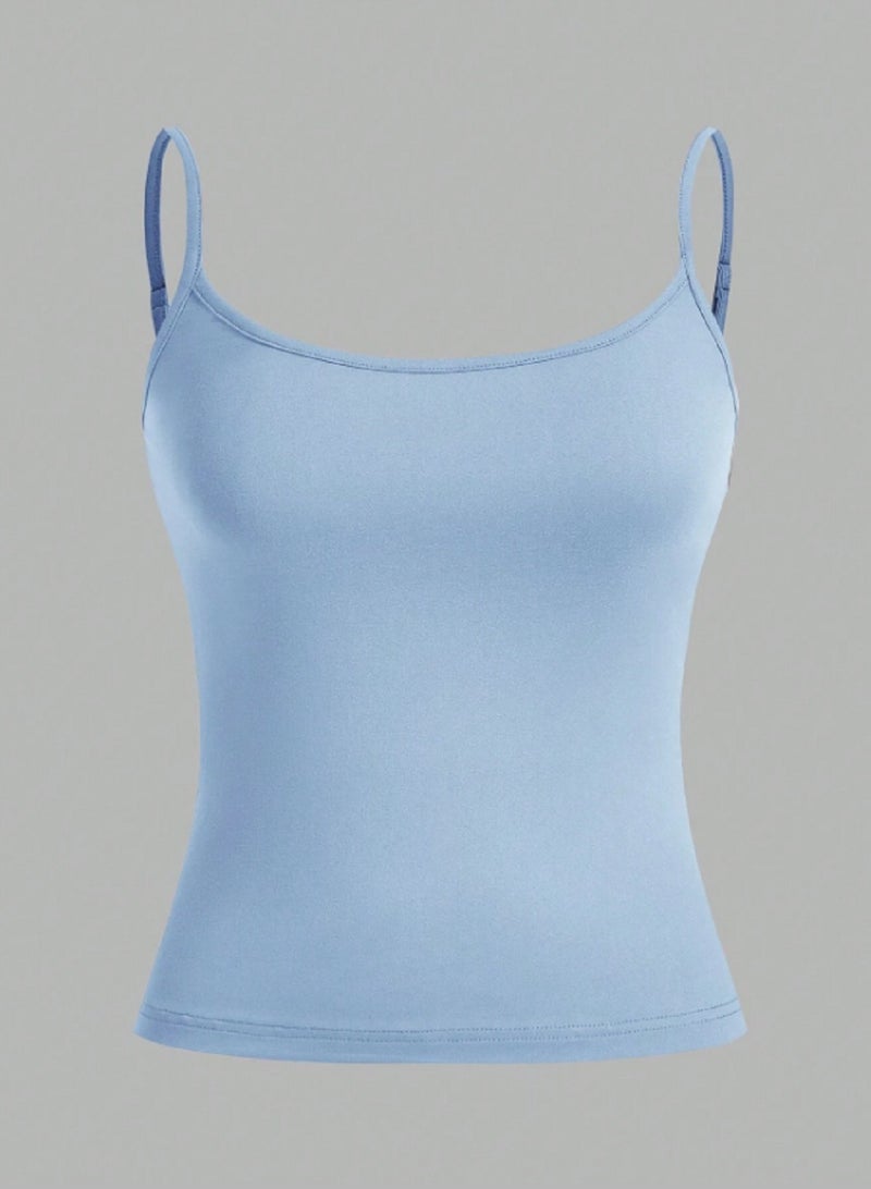 MANIKAN MANIKAN Undershirt For Women Plain Stretch with Thin Straps and Open Neckline  - Image 1