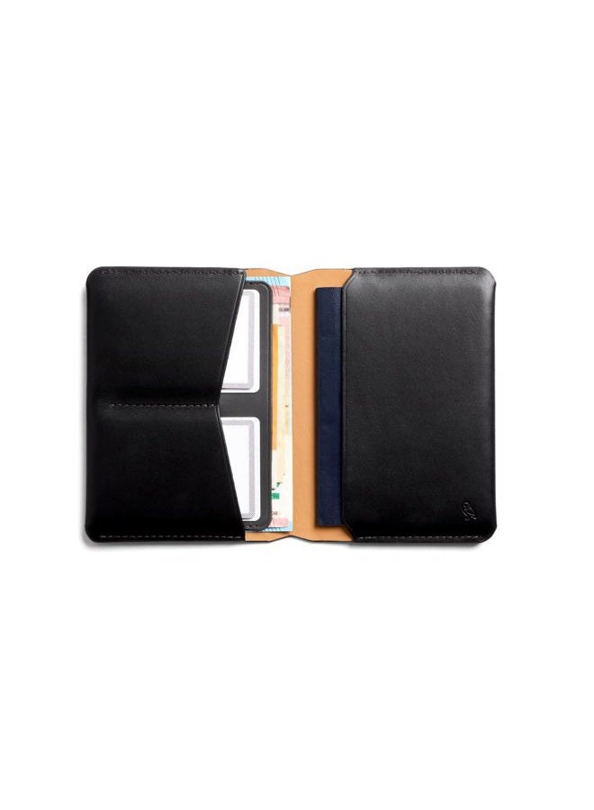 BELLROY Passport Cover (slimline travel wallet/pouch with card slots and space for cash plus travel documents) - Black - Image 3