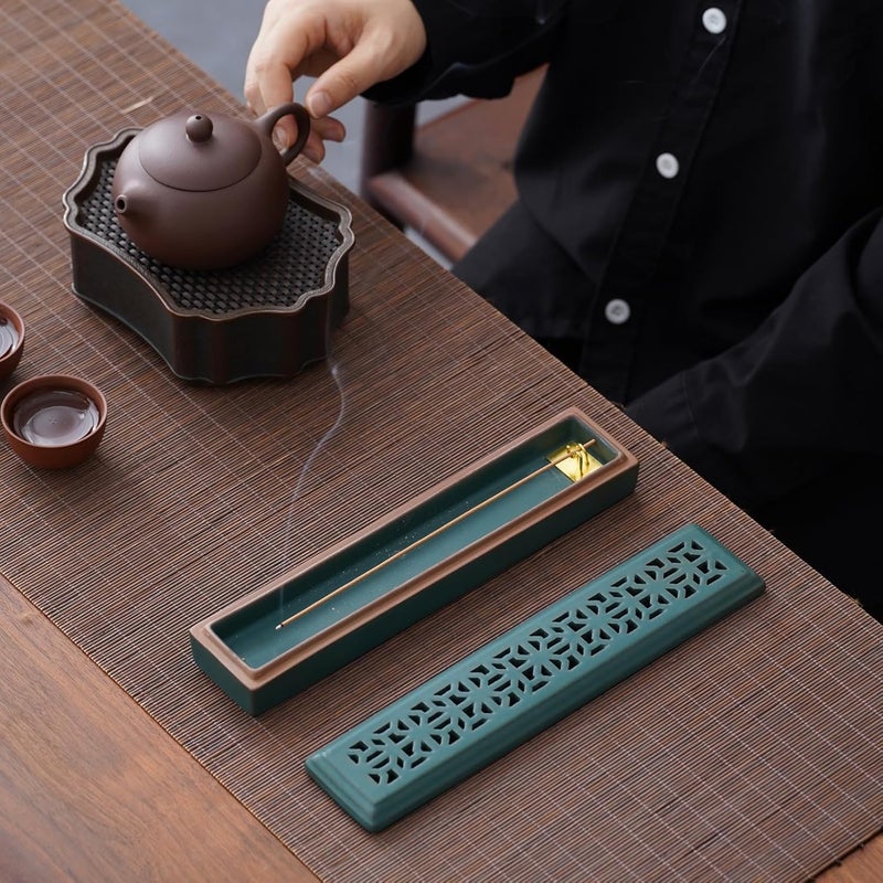 CEREMONY Incense Holder for Sticksï¼ŒCeramic Insence-Stick Holder Ash Catcherï¼ŒIncense Holder Timkburner for Meditation Yoga Spa Room Decor - Image 3