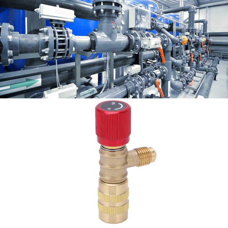 Refrigerant Charging Valve Liquid Safety Valve for R22 R410 R134A R404 1/4in Male 5/16in Female - Image 5