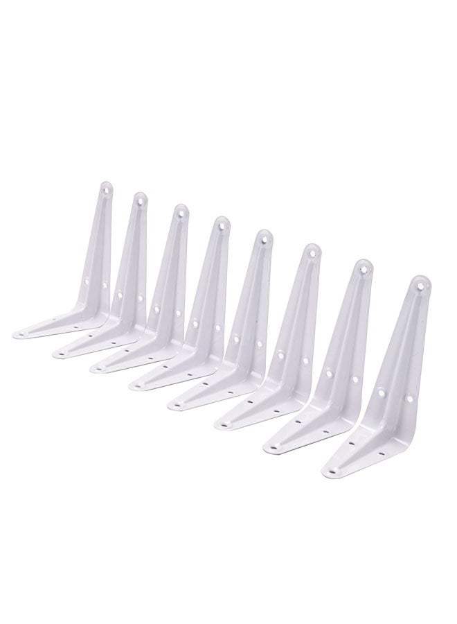 LAWAZIM Right Angle Shelf Bracket Set - 8 Piece 3x4inch - 90 Degree L-Shaped Wall Mount Shelf Support with Pre-Drilled Holes and Screws - for Shelves, Cabinets, Kitchen Racks, Garage, and Storage - Image 1