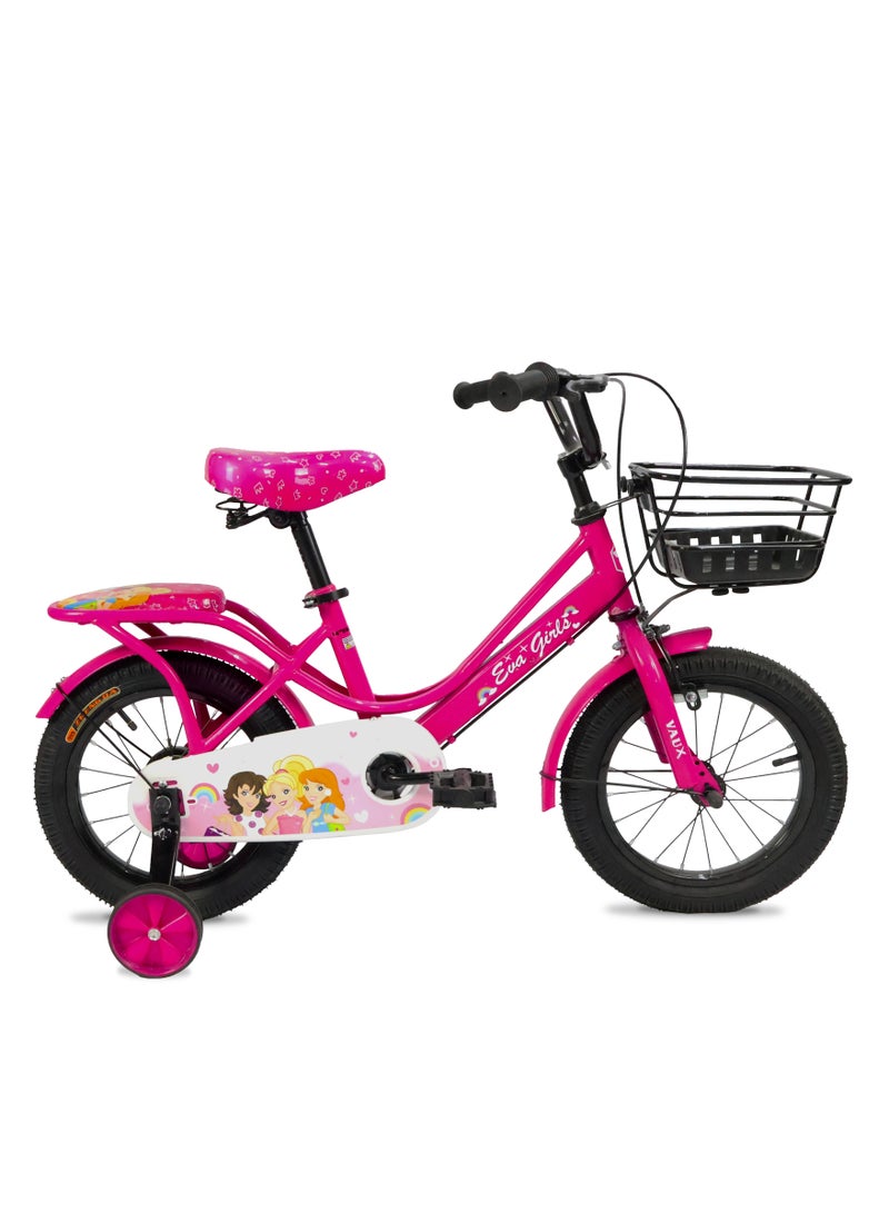 Vaux Eva Road Bike || 14 Inch Wheel Size || For Kids || Adjustable Seat || Pink - Image 1