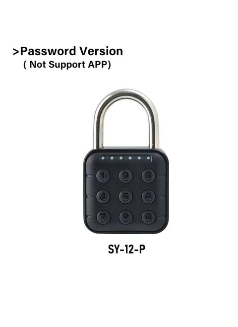 Smart Password Padlock, Anti Rust Waterproof Combination Lock, Portable Durable Digital Luggage Lock, Intelligent Code Lock For Door, Suitcase, Backpack, Bicycle, (Password Version, Not Support App)