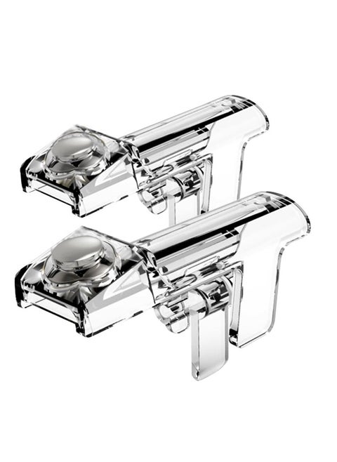 Transparent Gaming Triggers 1 Pair  For PUBG Fire And Shoot Aim Touch Buttons L1 R1 For Android & iPhones