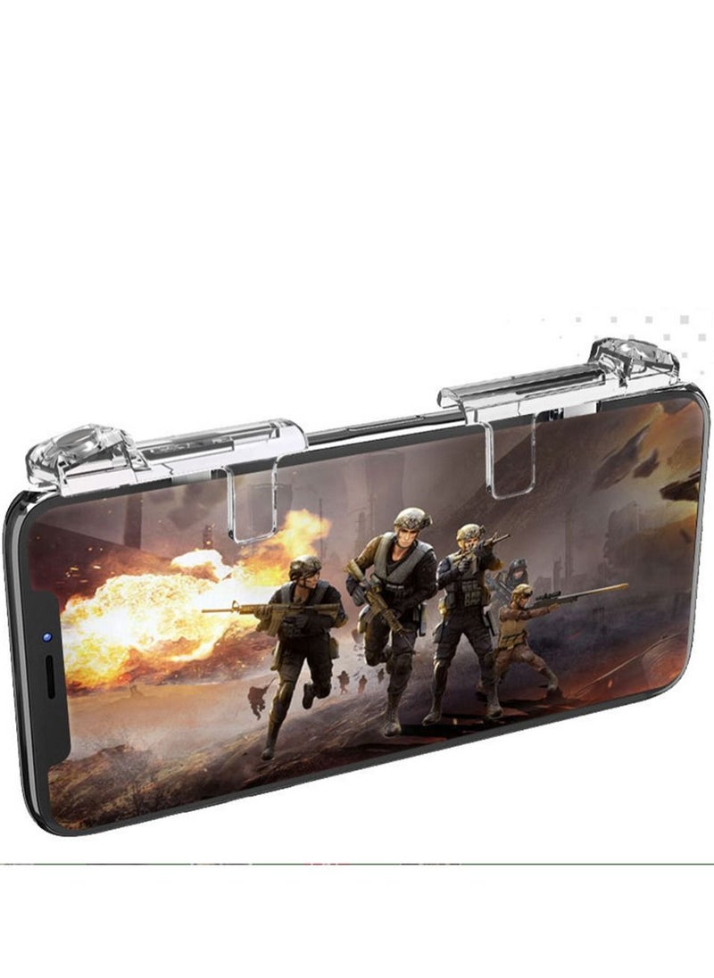 Generic - Transparent Gaming Triggers 1 Pair  For PUBG Fire And Shoot Aim Touch Buttons L1 R1 For Android & iPhones - Image 1