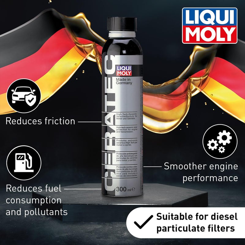 LIQUI MOLY Oil Additive Cera Tec 20002 Ceramic Wear & Tear Protection for Petrol & Diesel Engines Smoother Engine Performance, Less Friction & Lower Fuel Consumption 300 ml - Image 2