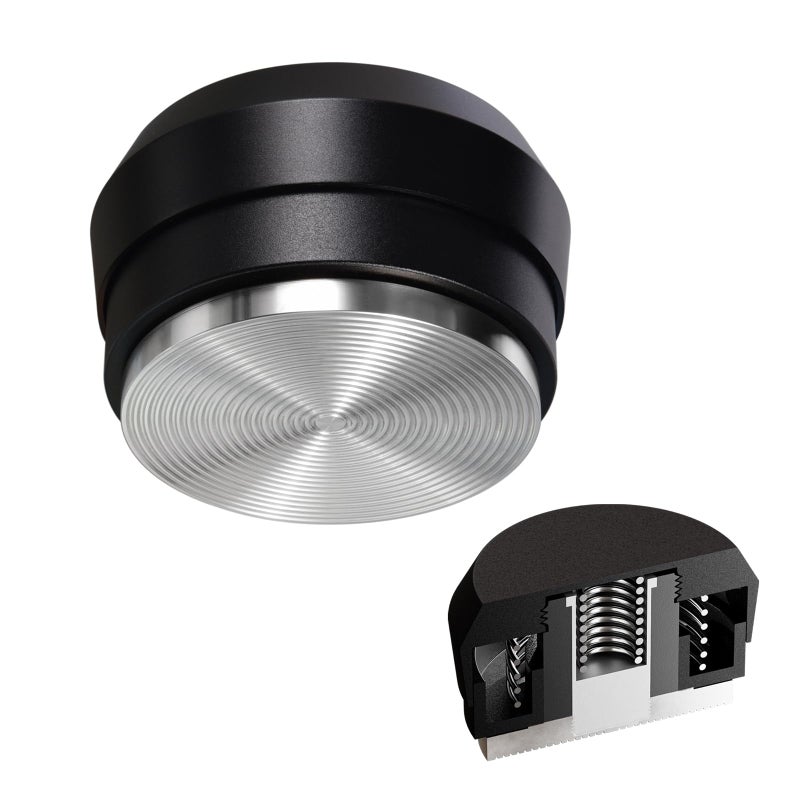 MATOW 585mm Palm Tamper Espresso 30lbs Clibrated Spring Loaded Puck Tamper with Stainless Steel Ripple Base Barista Coffee Hand Leveler Tamper Fits 58mm Portafilter