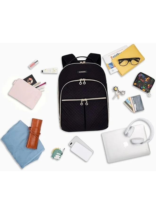 BAGSMART BAGSMART Black Bonchemin Laptop Backpacks for Women