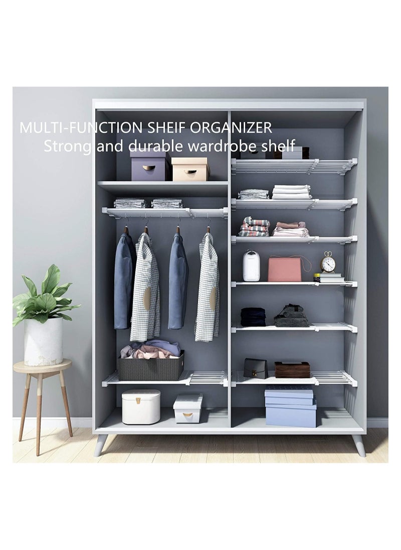 Arabest Closet Tension Shelf & Rod, Bathroom Kitchen Garage Telescopic Storage Rack, Expandable Adjustable Separator Wardrobe Cupboard Space Saving Divider (40-80cm)  - Image 3