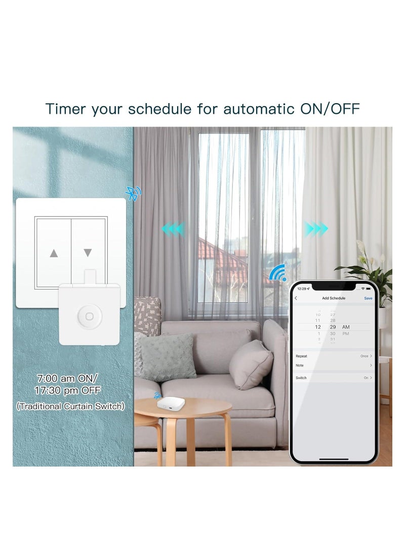 Fingerbot Plus Smart Button Pusher, Upgrade with Touch Control, No Wiring Switch, Work with Smart Life App, Add Tuya Bluetooth Hub Make it Compatible with Alexa, Google Home and Timer Control