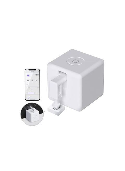 Fingerbot Plus Smart Button Pusher, Upgrade with Touch Control, No Wiring Switch, Work with Smart Life App, Add Tuya Bluetooth Hub Make it Compatible with Alexa, Google Home and Timer Control
