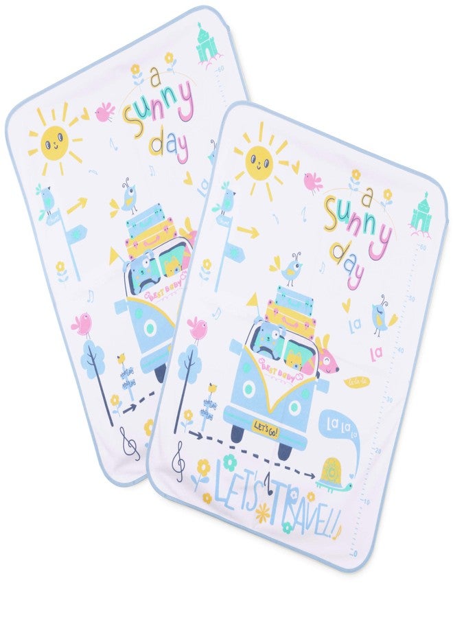 Pokory Baby Dry Sheet Protective Mat Pack of 1 Water Resistant Bed Protection Foam Cushioned Changing Sheet Use Daily After Bath Oil Massaging Cloths Diaper Changing Washable Reusable Assorted Colour - Image 1