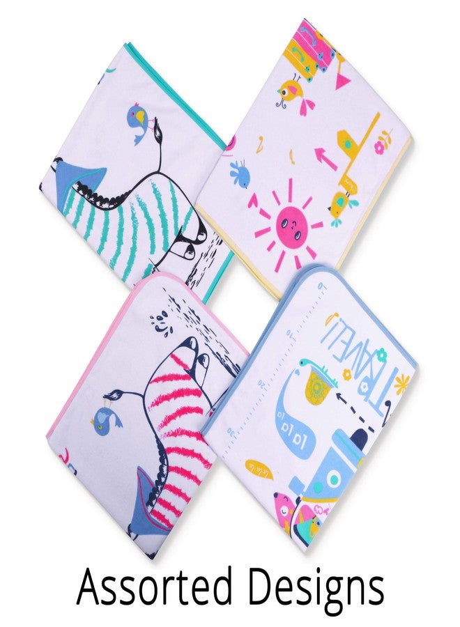 Pokory Baby Dry Sheet Protective Mat Pack of 1 Water Resistant Bed Protection Foam Cushioned Changing Sheet Use Daily After Bath Oil Massaging Cloths Diaper Changing Washable Reusable Assorted Colour - Image 2