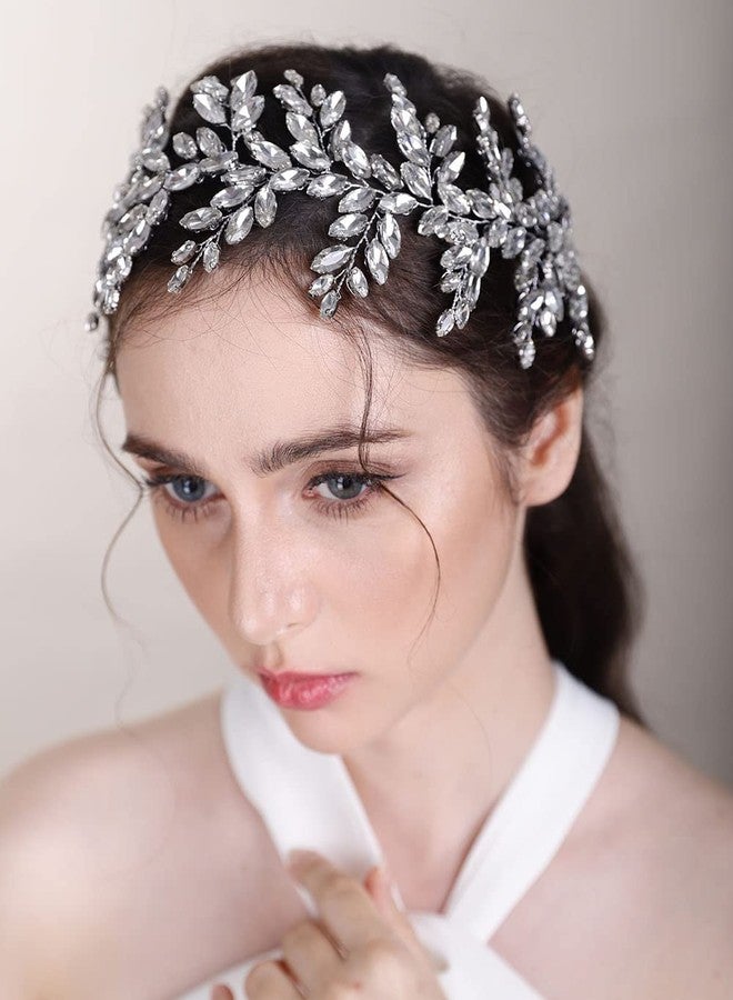 Chargances Bride Wedding Rhinestone Hair Vine Bridal Gold Crystal Headband Wedding Long Headpiece Prom Hair Accessories for Women and Girls (Gold) - Image 2