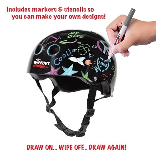 Wipeout Dry Erase Kids Helmet – Ideal for Bike, Skate, Scooter, In-Line Skating and Rollerblading - Image 2