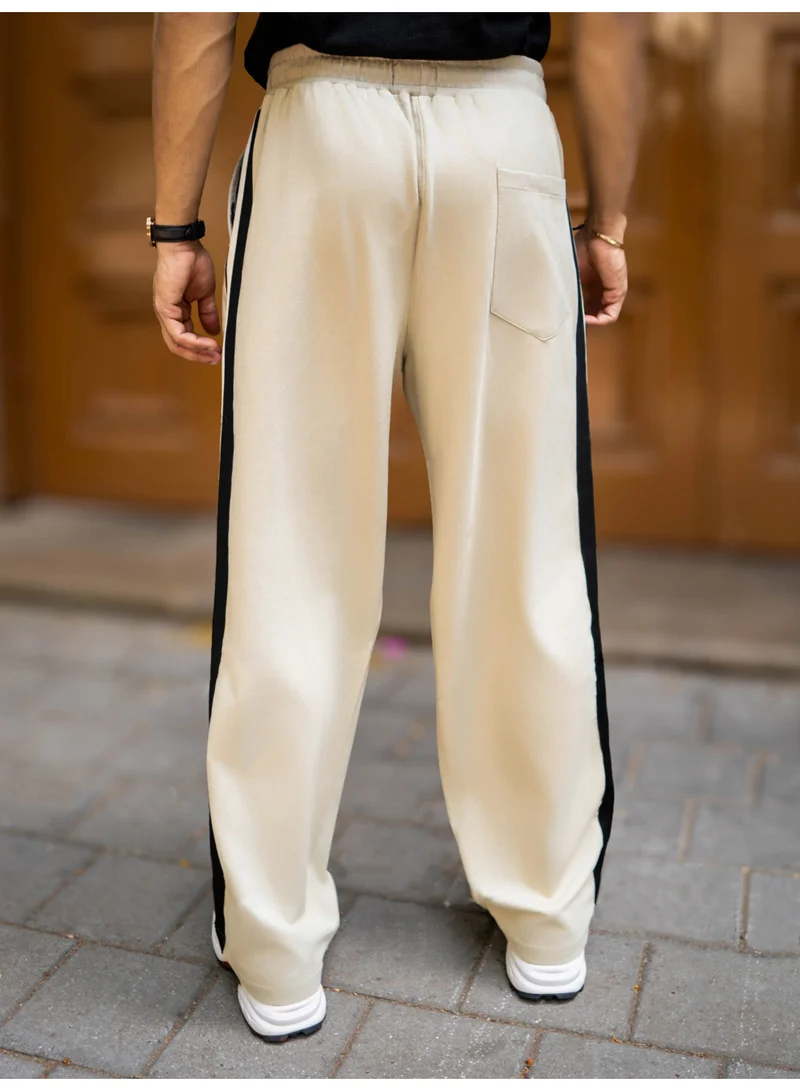 Maniac Maniac Mens Twin Line Tape Biscuit Cotton Baggy pant