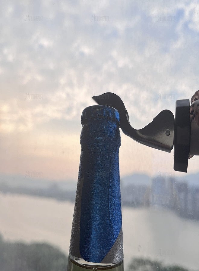 أوير AUEAR، 10 قطع من سدادات زجاجات النبيذ المصنوعة من السيليكون، سدادات آمنة غذائيًا، قابلة لإعادة الاستخدام، سدادات يدوية قابلة للتمدد من الفلين، مناسبة للمشروبات مثل البيرة والويسكي والمشروبات الغازية والمياه، تُحكم إغلاق الزجاجة. - Image 5