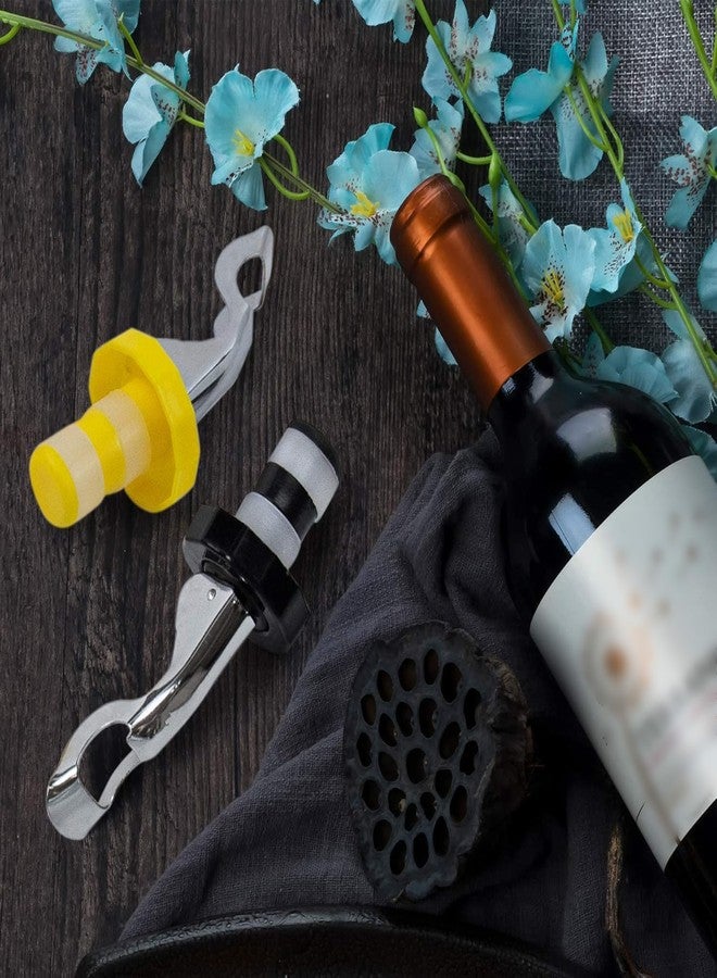 أوير AUEAR، 10 قطع من سدادات زجاجات النبيذ المصنوعة من السيليكون، سدادات آمنة غذائيًا، قابلة لإعادة الاستخدام، سدادات يدوية قابلة للتمدد من الفلين، مناسبة للمشروبات مثل البيرة والويسكي والمشروبات الغازية والمياه، تُحكم إغلاق الزجاجة. - Image 4